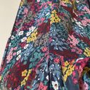 Loft  Navy Colorful Wildflower Floral Long Sleeve Mini Shift Dress Size SP Photo 9