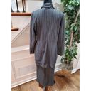 New York & Co. Women Gray Polyester Long Sleeve Jacket & Long Skirt 2 Piece Suit L Photo 5