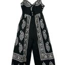 Free People Feel The Sun Jumpsuit Size 8 Linen Cotton Blend Black Boho Beach Photo 4