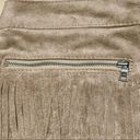 BCBG MaxAzria Weston Suede Fringe Shorts, Mocha, Size S Photo 9