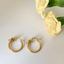 Classic hoop Minimalist knot hoops earrings small hoops earrings silver hoop earrings Photo 3