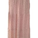 English Factory Blush Pink Smocked Waist Floral Tiered Crepe Maxi Skirt Med Photo 2