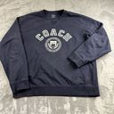 Coach  Varsity Crewneck Sweatshirt Womens Size 2XL Navy Logo Designer Classic Photo 0