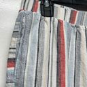 cj banks  Linen Blend Striped Capri Women's Pull On Beach Pants Size Small Photo 3