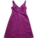 J.Crew  Dress Purple Magenta Sleeveless V-Neck V-Back Cotton Summer Dress Size 6P Photo 11