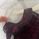 Alexis  Millie Lace Cold-Shoulder Top in Burgundy Photo 11