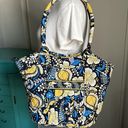 Vera Bradley  Eloise Ellie Blue Yellow Paisley Elephant Quilted Satchel Bag Photo 11