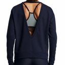 Nike  Dri-Fit Navy Blue Versa Long Sleeve Open Back Sweatshirt Medium M Photo 7