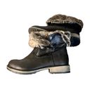 Candie's Candie’s NEW Black w Faux Fur Trim Mid-Calf Snap Down Ankle Boots Wm 7.5 Photo 4