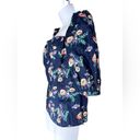 Polo  Ralph Lauren Stan Linen Blue Floral Puff Sleeve Square Neck size 8 Photo 3