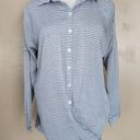 Velvet Heart Blue Striped Button-Down Blouse, Women's S Photo 0