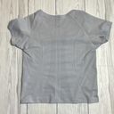 Lululemon  Blue v neck Speedy Short Sleeve T-shirt Cropped Size 8 Photo 1