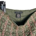 Silkland Olive Green Lined Skirt w Multicolored Embroidered Pattern Wm 6 Photo 1