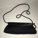 La Regale Vintage Black Clutch Purse Beaded Strap Photo 0