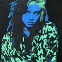 Billie Eilish green and blue neon graphic tee Photo 3