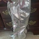 SheIn Silver Knee High Boots Photo 0