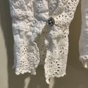 Zadig & Voltaire Zadig Voltaire Eyelet White Button Down Shirt Blouse Small Cotton Floral Top Photo 3