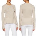 BCBGMAXAZRIA  • Loretta beaded pullover sweater embellished jewel cream ecru Photo 2