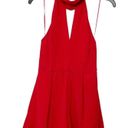 ASTR  the Label High Neck Halter Neck Red Romper Backless Womens Size Small Photo 0