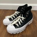 Converse  All Star Chuck Taylor Black Lugged Canvas High Top Sneakers Size 7 $80 Photo 1