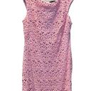 Ralph Lauren  Sheath Dress Light Pink Sleeveless Overlay Crochet Knit Eyelet 16P Photo 0