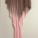 Young Fabulous and Broke Fiona ombré off shoulder maxi pink beige dress NWT YFB Photo 0