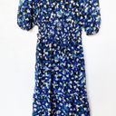 Boohoo  Floral Chiffon Puff Sleeve Midi Dress Size 4 Photo 2