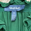 Modcloth  Countryside Romance Tie-Neck Blouse Green Size 1X Photo 5