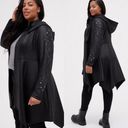 Torrid  X Harry Potter Black Deathly Hallows Faux Suede Embroidered Coat Size 2 Photo 1