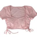 Cabana Del Sol  Swimsuit Bikini Pink String Short Sleeves Small New Photo 1