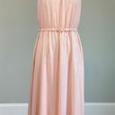 Ralph Lauren Women's Cocktail Dress Size 8 Pink Chiffon Belted A-Line Midi Photo 1