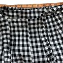 Lulus NEW  Black White Gingham Plaid Wide Leg Culottes  High Waisted Pants Small Photo 3