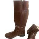 AZ Denver Faux Leather Brown Calf Heeled Zippered Womens High Fashion Boots 8M Size 8 Photo 14