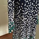 Tiana B . Navy Green & White Block Dress, Size Medium - Mock Turtleneck Photo 3