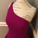 Jovani NEW  SZ 8 FUCHSIA SHIMMER ONE SHOULDER FORMAL COCKTAIL DRESS WITH POCKETS Photo 3