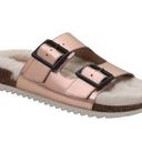 mix no. 6  Sandals WOMEN'S 9 ROSE GOLD FALON SLIDE SANDAL SLIDES - METALLIC 9 SB Photo 0