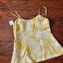 Rebecca Taylor  Cami Top Sunflower Floral Print Peplum Yelllow Size 2 NWT Photo 9