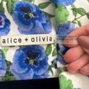 Alice + Olivia Macey Fitted Blazer Jacket Blue Perfect Pansy Multi Photo 8