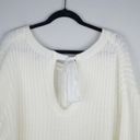 Torrid  Cable Sweater Tie Back Neckline Ivory Pullover Knit Long Sleeve Size 3 Photo 9