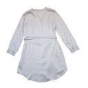 Eileen Fisher NWT  Shirt Dress in India Sky Sandwashed Silk Charmeuse M Photo 5