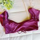 Gibson NWT *Latimer Off The Shoulder Magenta Swim Top Photo 4