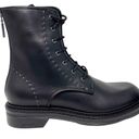 Max Mara  Beth Ankle Zip Black Leather Combat Boots size 7.5 Photo 11