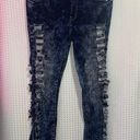 Vip Jeans Ladies Size 13/14 Highly Distressed Denim Destroyed Tattered Acid Wash Photo 0