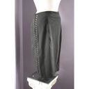 Catherine Malandrino NWT  Ponte Lace Up Side Pencil Skirt in Noir Black L $245 Photo 2