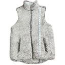 Thread and Supply  Vest Women's Size Sm‎ Charcoal Gray Sherpa Full ZIp Outdoors Photo 3