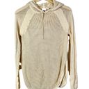 CAbi  Beige Mesh Pullover Hoodie Coverup S #5587 Photo 2