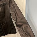 Anne Klein NWOT  Size Large Black Leather Coat Photo 5