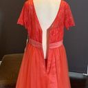 Women’s Full Length Tulle & Lace Sort Sleeve Dress Zip Up Back Size 14 NWT Photo 7