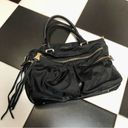 Aimee Kestenberg Saratoga Black Leather Carnival Satchel Gold Hardware No Strap Photo 1