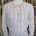 Rails Revolve  Jamine Linen Blend Mini Long Sleeve Dress Figi Stripe Size S Photo 4